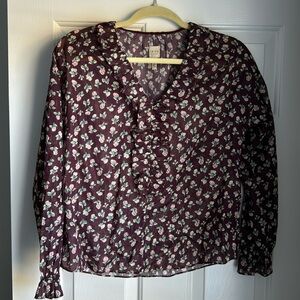 La Vie by Rebecca Taylor Soft Sarcelle Combo Long Sleeve Cherise Top